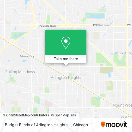 Budget Blinds of Arlington Heights, Il map