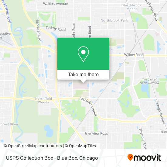 USPS Collection Box - Blue Box map