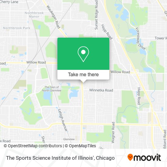 The Sports Science Institute of Illinois' map
