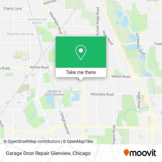 Mapa de Garage Door Repair Glenview