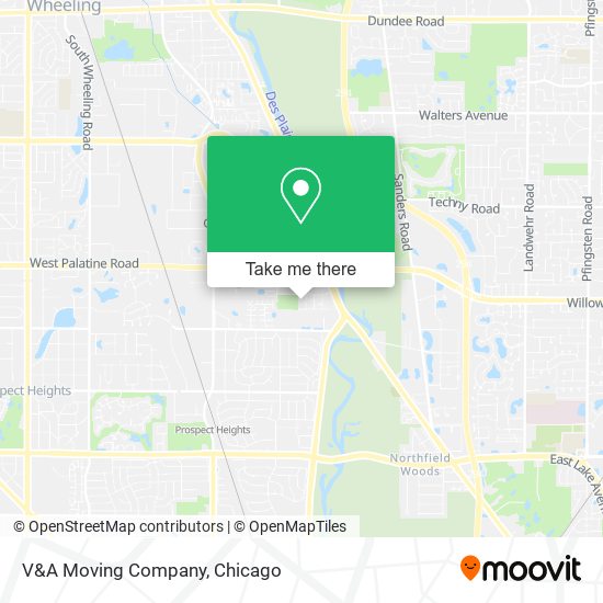 Mapa de V&A Moving Company