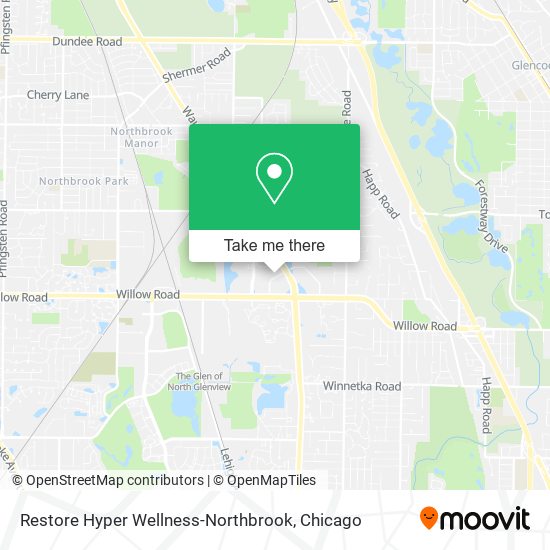 Mapa de Restore Hyper Wellness-Northbrook