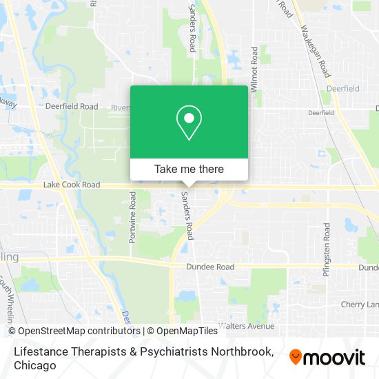 Mapa de Lifestance Therapists & Psychiatrists Northbrook
