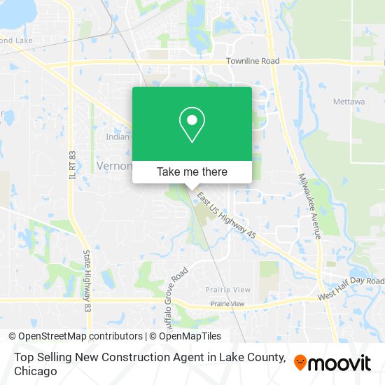 Mapa de Top Selling New Construction Agent in Lake County