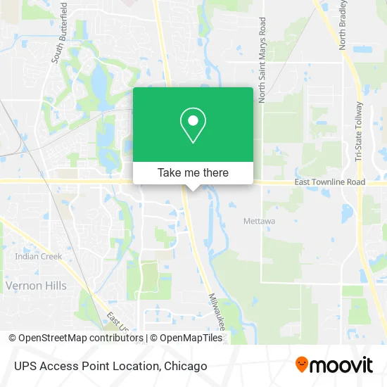 UPS Access Point Location map
