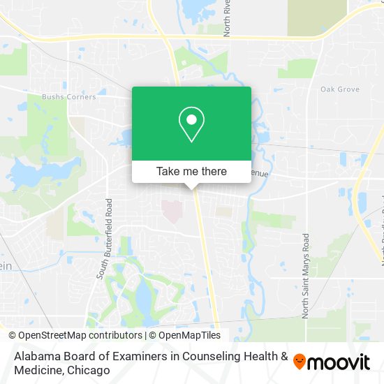 Alabama Board of Examiners in Counseling Health & Medicine map