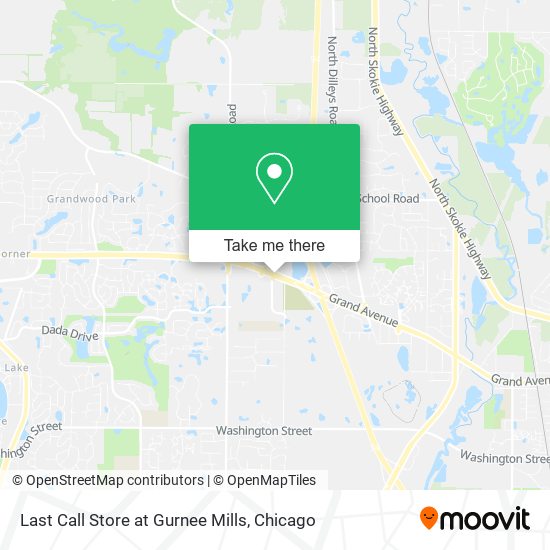 Last Call Store at Gurnee Mills map