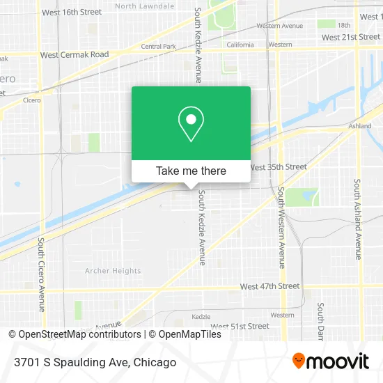 Mapa de 3701 S Spaulding Ave