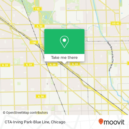 CTA-Irving Park-Blue Line map