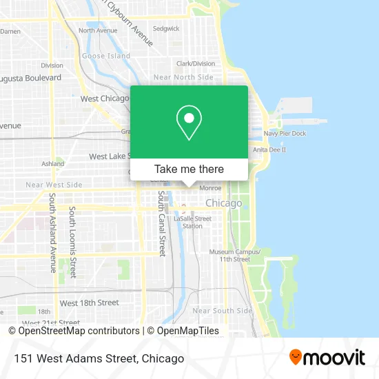 151 West Adams Street map
