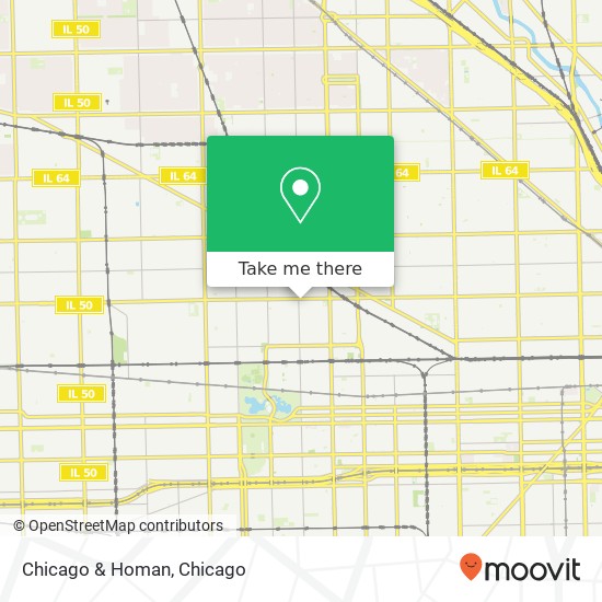 Mapa de Chicago & Homan