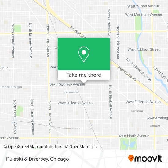 Pulaski & Diversey map