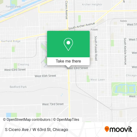 S Cicero Ave / W 63rd St map