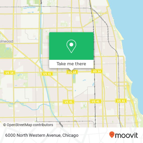 6000 North Western Avenue map