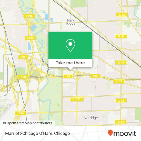 Mapa de Marriott-Chicago O'Hare