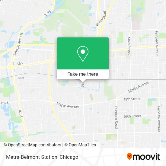 Metra-Belmont Station map