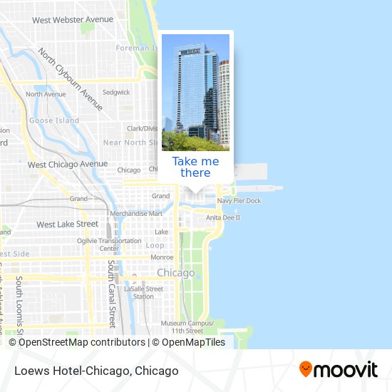 Mapa de Loews Hotel-Chicago