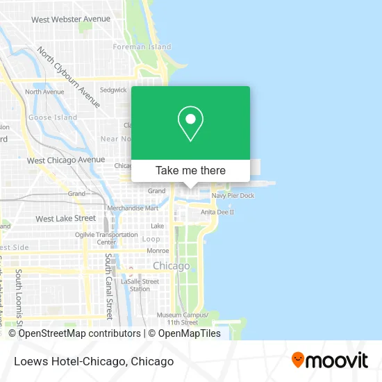 Loews Hotel-Chicago map