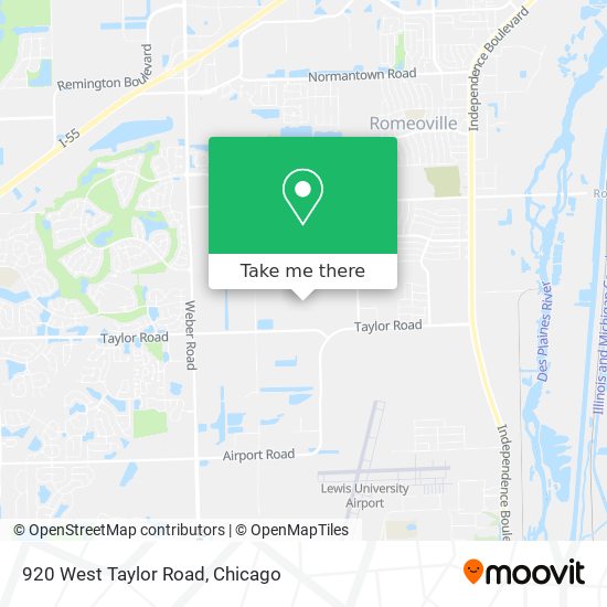 Mapa de 920 West Taylor Road