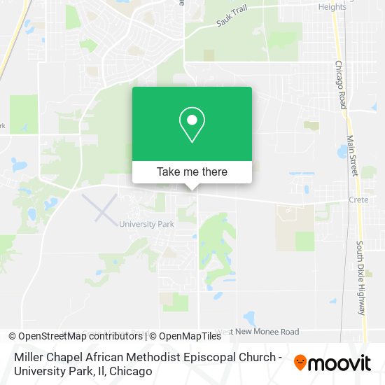 Miller Chapel African Methodist Episcopal Church - University Park, Il map