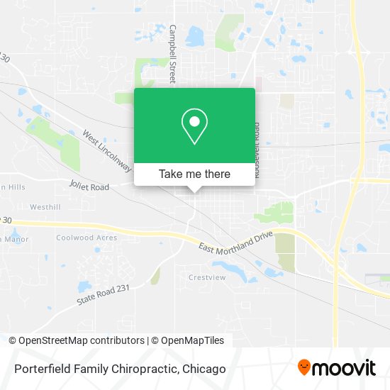 Porterfield Family Chiropractic map