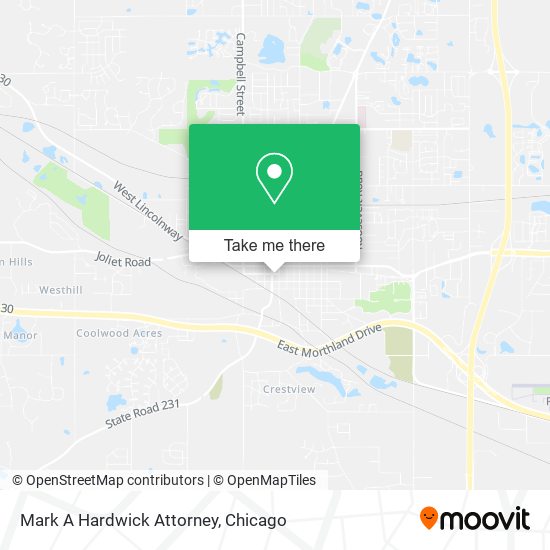 Mark A Hardwick Attorney map