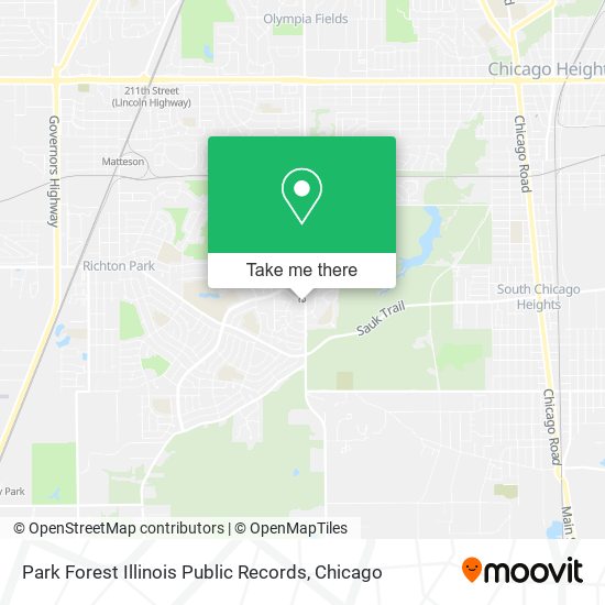 Park Forest Illinois Public Records map