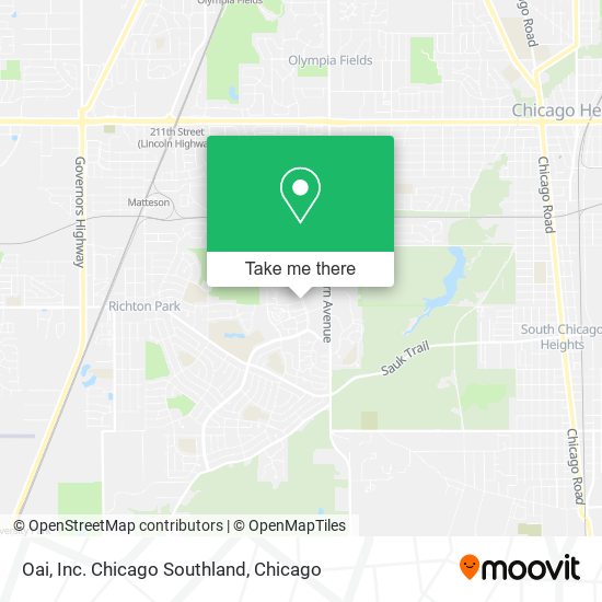 Oai, Inc. Chicago Southland map