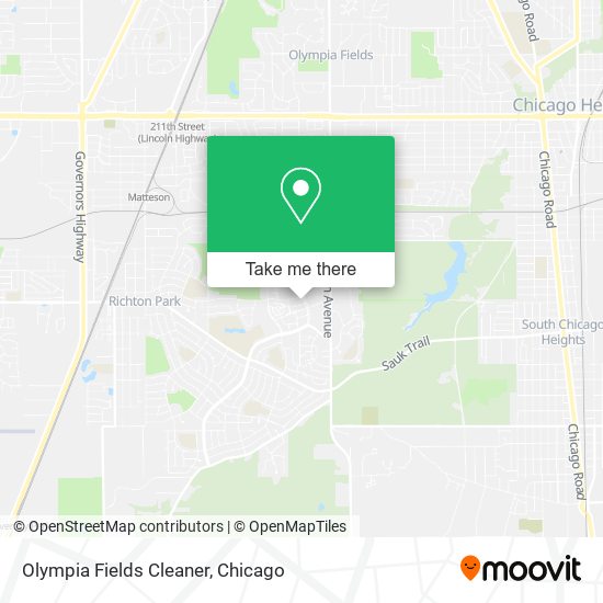 Olympia Fields Cleaner map