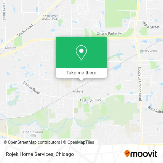 Rojek Home Services map