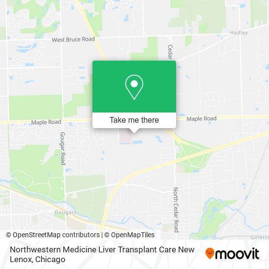 Northwestern Medicine Liver Transplant Care New Lenox map