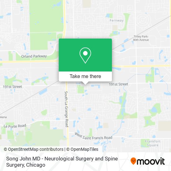 Mapa de Song John MD - Neurological Surgery and Spine Surgery