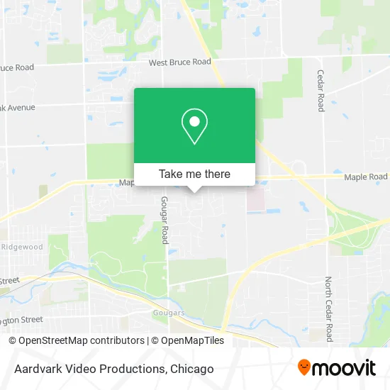 Aardvark Video Productions map