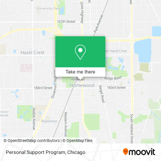 Personal Support Program map