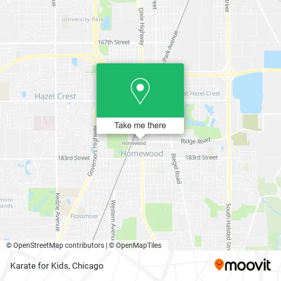 Karate for Kids map