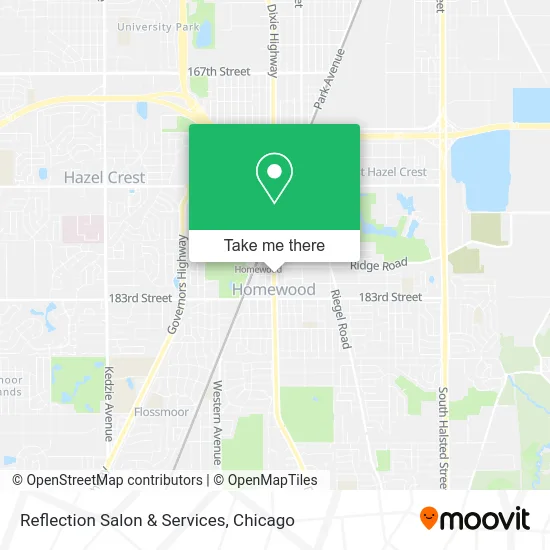 Reflection Salon & Services map