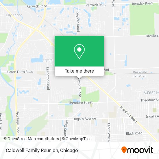 Caldwell Family Reunion map