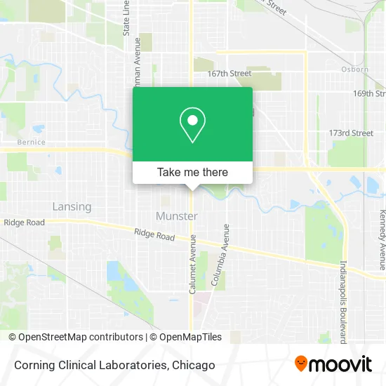 Corning Clinical Laboratories map