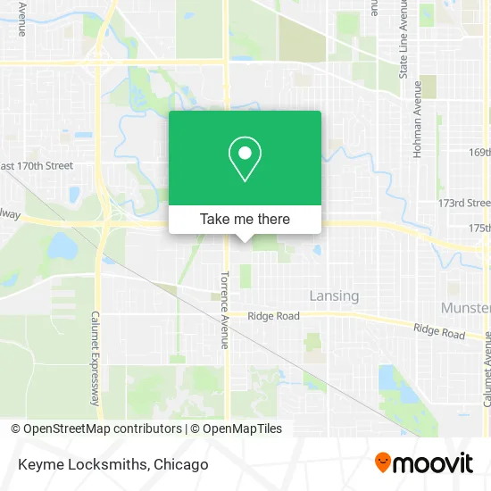 Keyme Locksmiths map