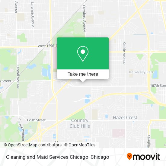 Cleaning and Maid Services Chicago map