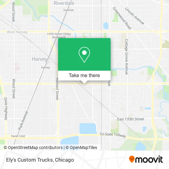 Ely's Custom Trucks map