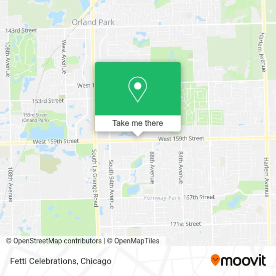 Fetti Celebrations map