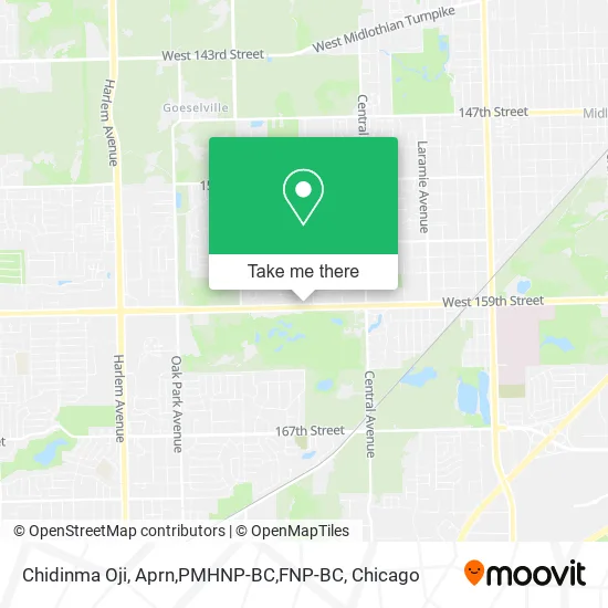 Mapa de Chidinma Oji, Aprn,PMHNP-BC,FNP-BC