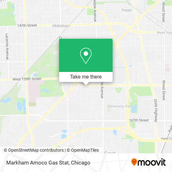 Markham Amoco Gas Stat map