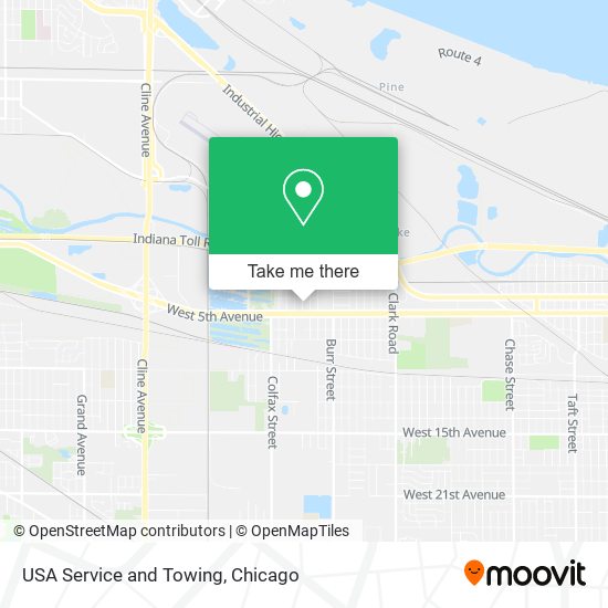 USA Service and Towing map