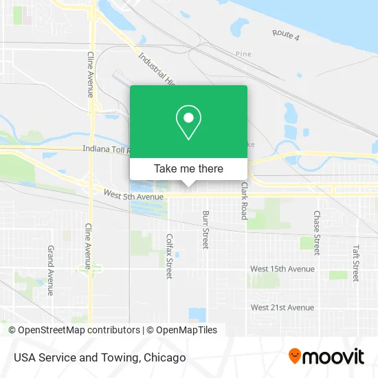 USA Service and Towing map