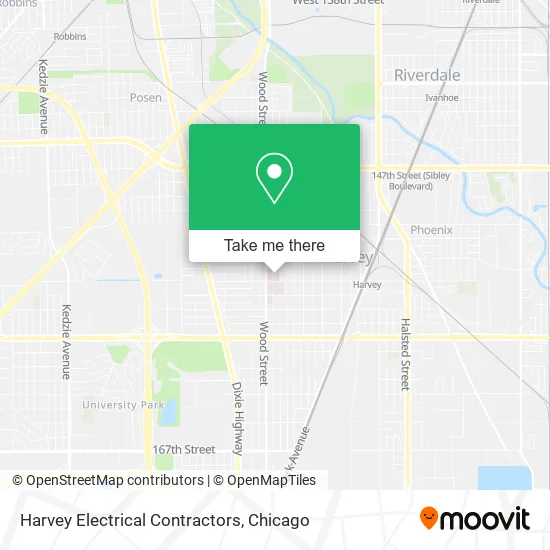 Harvey Electrical Contractors map