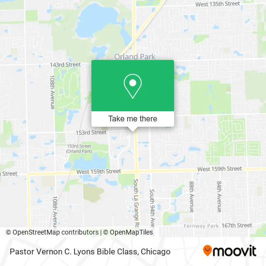 Pastor Vernon C. Lyons Bible Class map