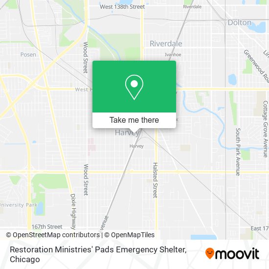 Restoration Ministries' Pads Emergency Shelter map