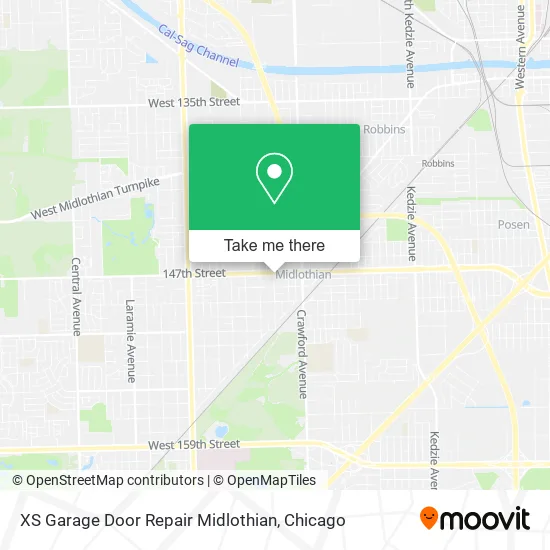 XS Garage Door Repair Midlothian map